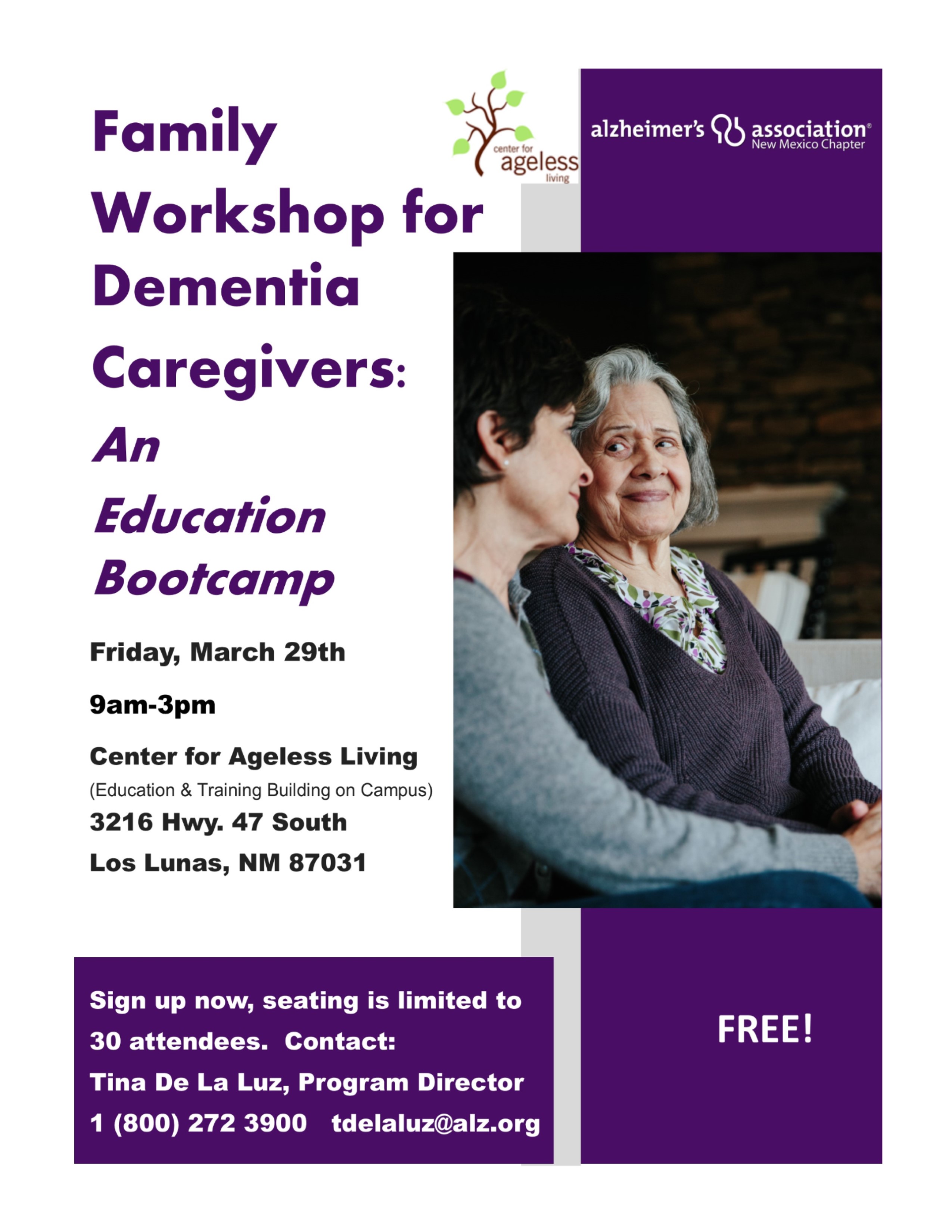 Education Boot Camp for Dementia Caregivers - Center for Ageless Living